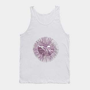 Retro Radiant Sunset Design No. 882 Tank Top